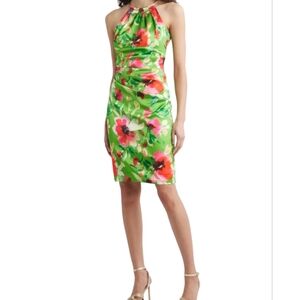 Eliza J Floral Green Print Minidress...Size 8
